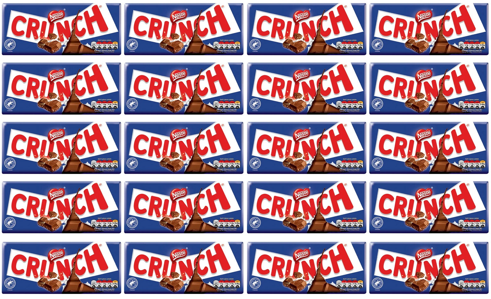 20 x Nestle Crunch Bar - 100GM
