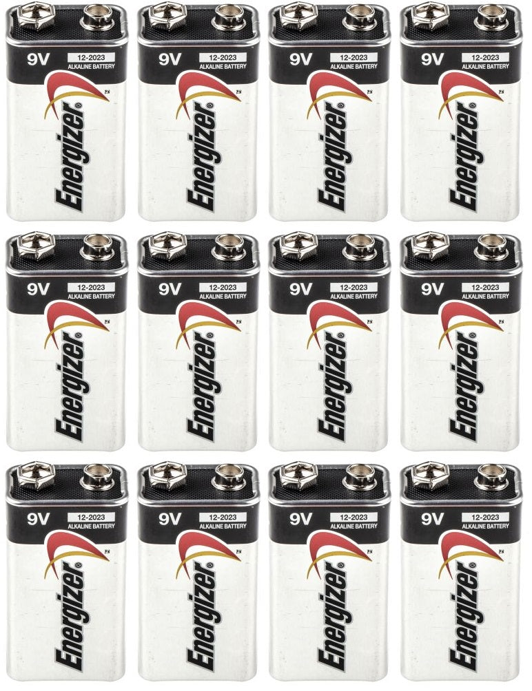 12 x Energizer Max 9V Batteries Alkaline