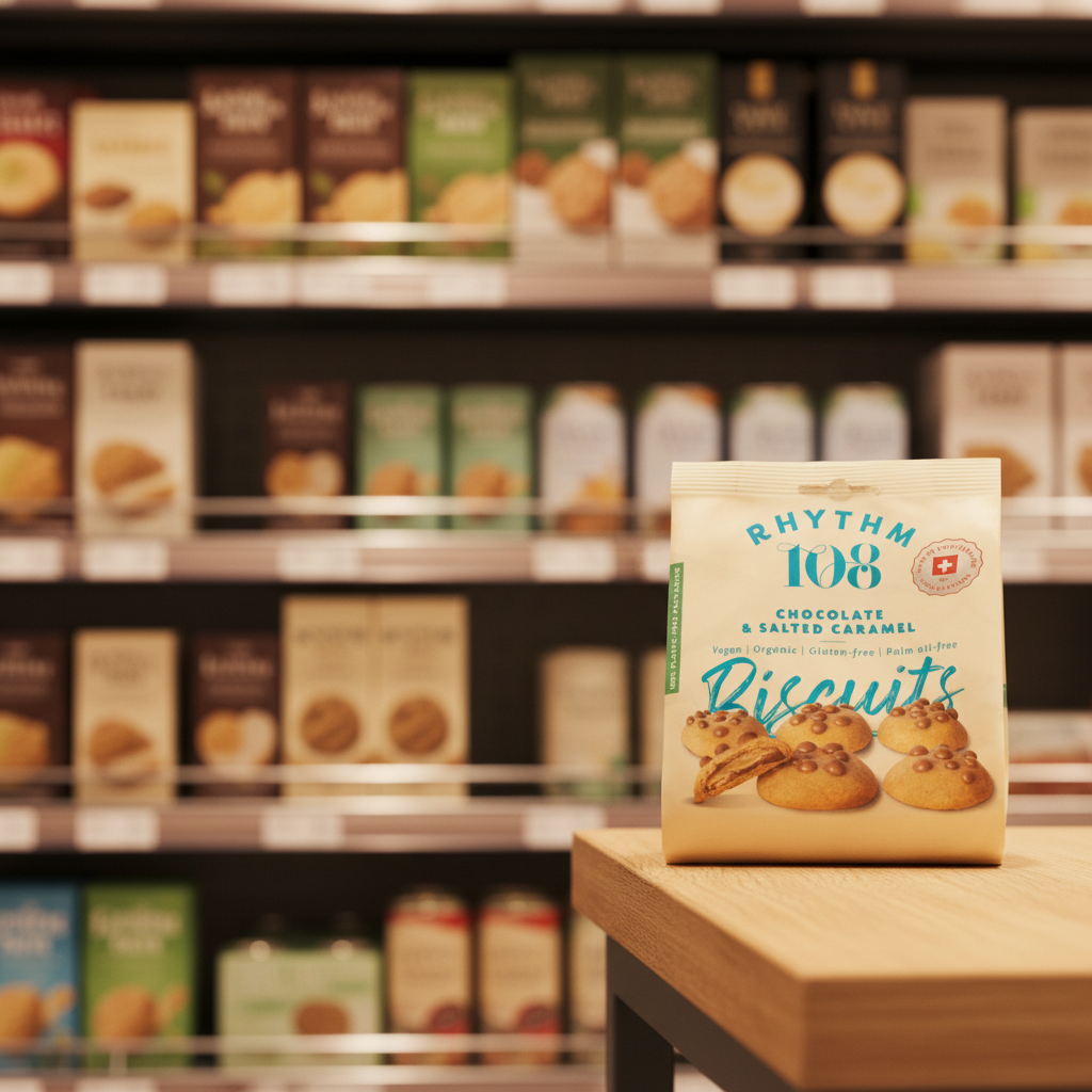 8 x Rhythm 108 Salted Caramel Filled Biscuits - 135g