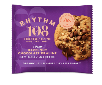 12 x Rhythm 108 Hazelnut Choc Praline Cookie - 50g