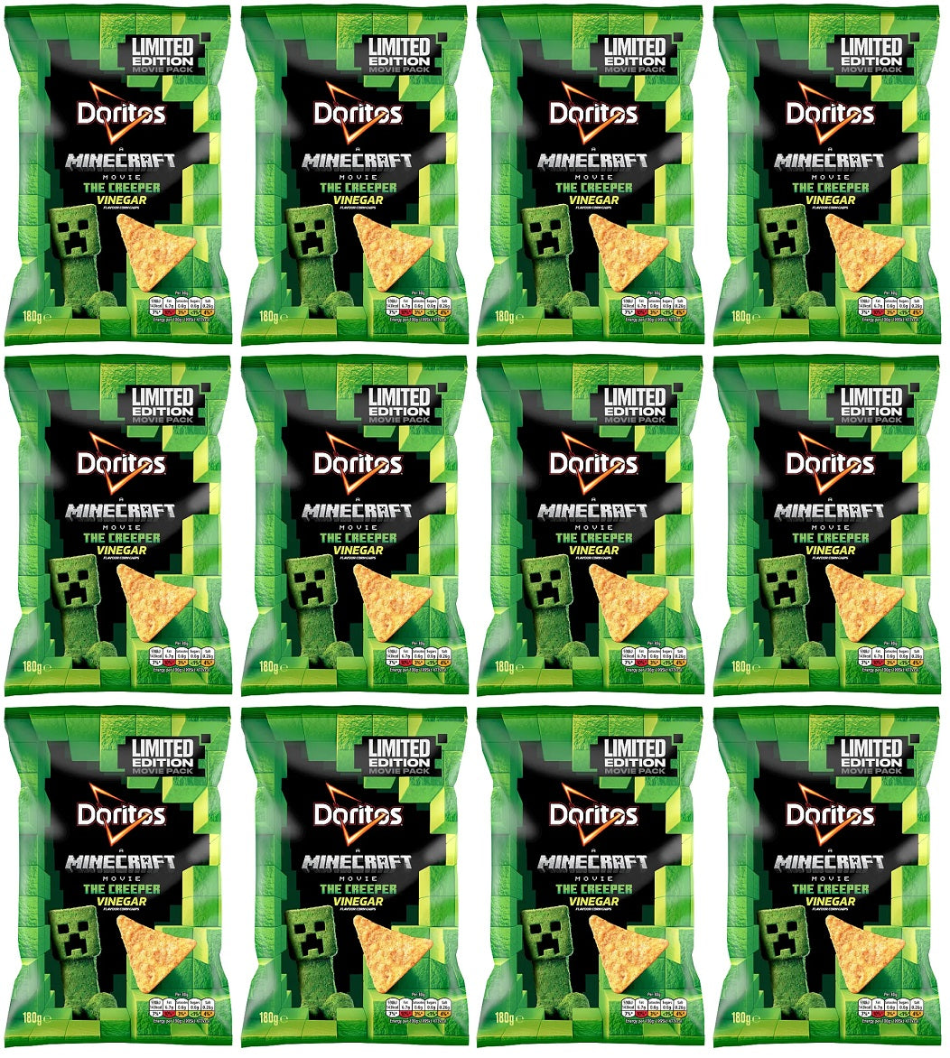12 x Doritos Zingy Vinegar Tortilla Chips Sharing Bag Crisps 180G