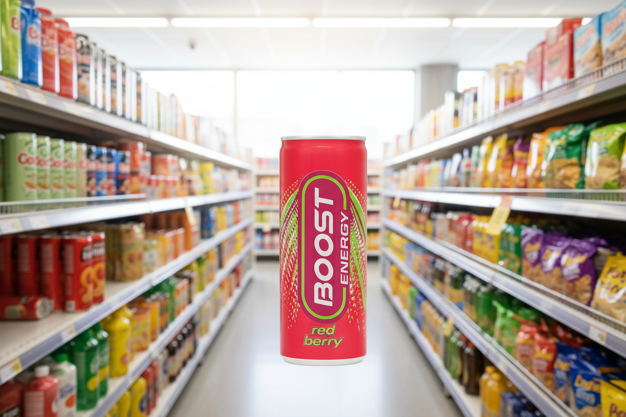 24 x Boost Energy Red Berry 250Ml