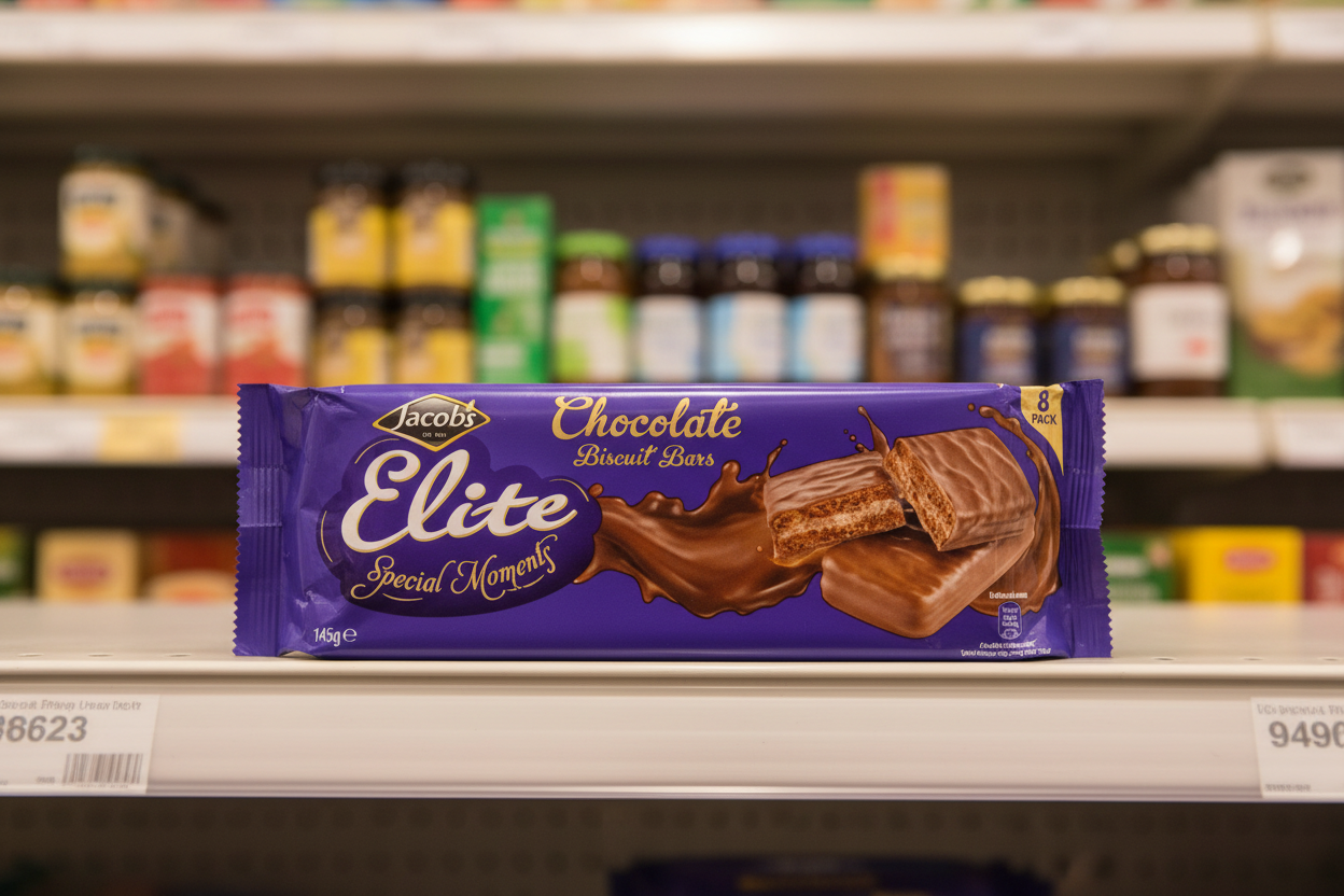 16 x Jacobs Elite Special Moments Chocolate Biscuit Bars 145G