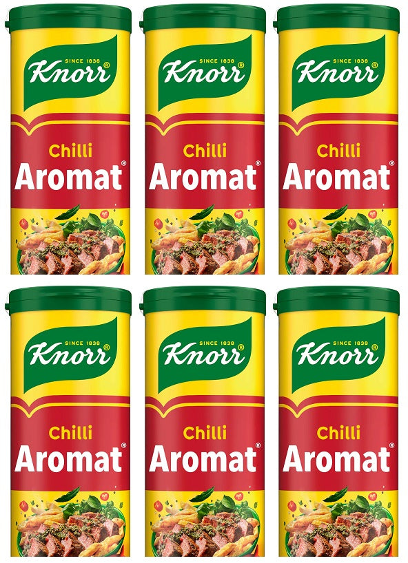 6 X Knorr Chilli Aromat Sprinkler - 90G