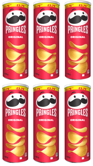 6 x Pringles Original - 165GM