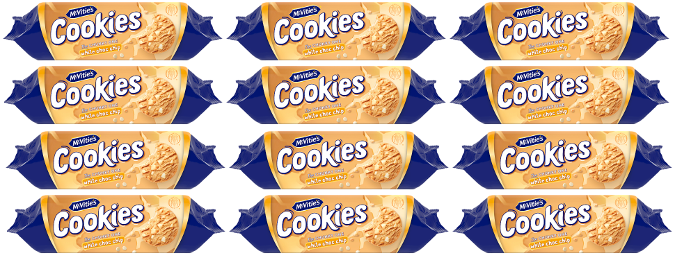 12 x Mcvities White Choc Chip Cookies  - 150GM