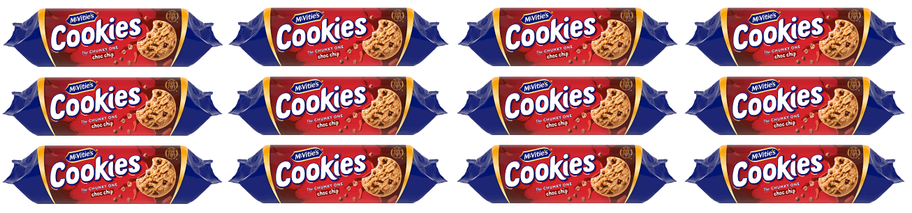 12 x Mcvities Choc Chip Cookies  - 150GM