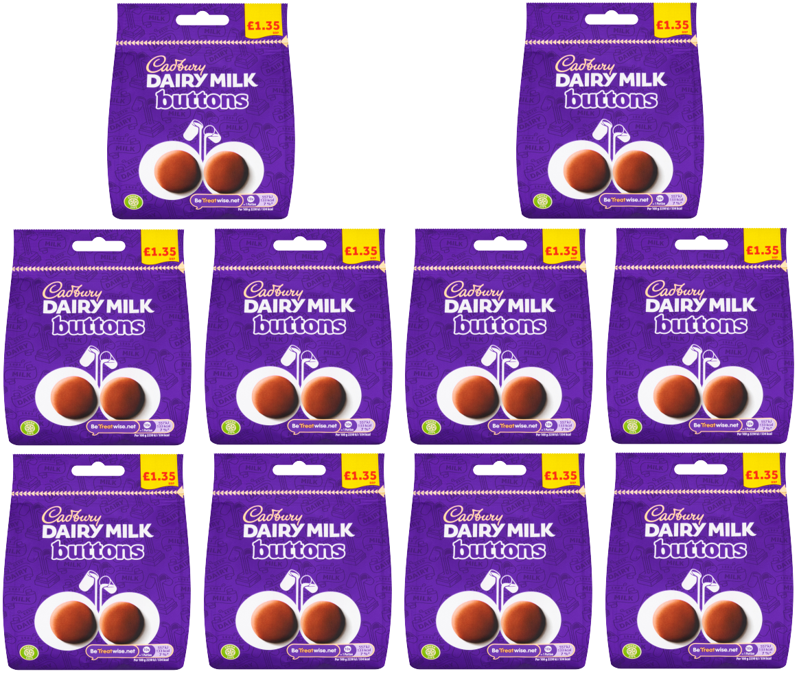 10 X Cadbury Buttons 85GM