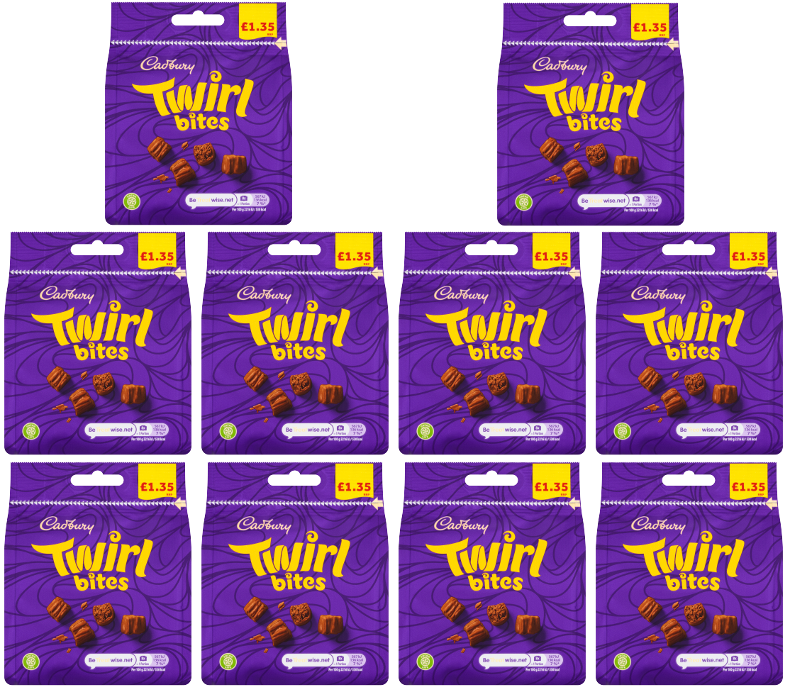 10 X Cadbury Twirl Bites 95GM