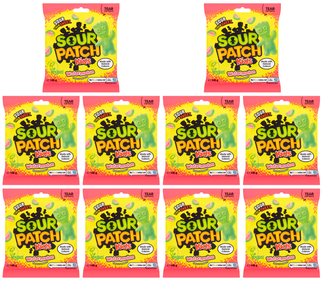 10 X Sour Patch Watermelon 130G