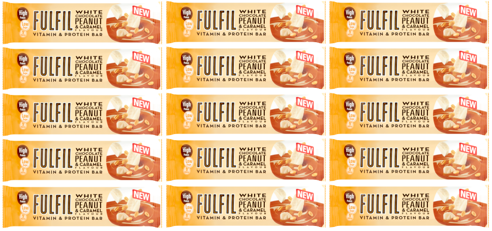 15 x Fulfil White Chocolate Peanut Caramel Flavour 55Gm