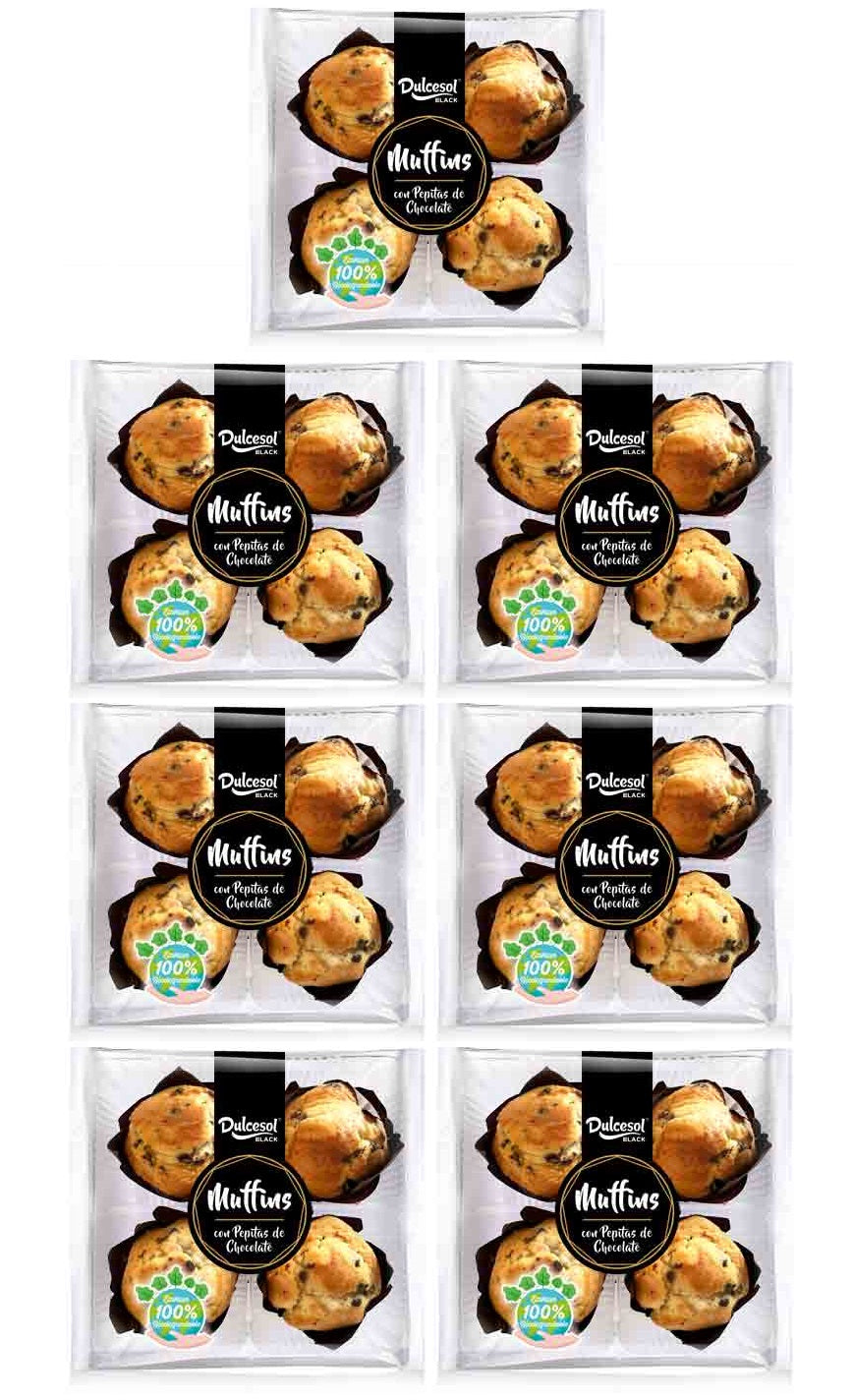 7 x Dulcesol Choc Chip Muffins 4 Pack - 300Gm