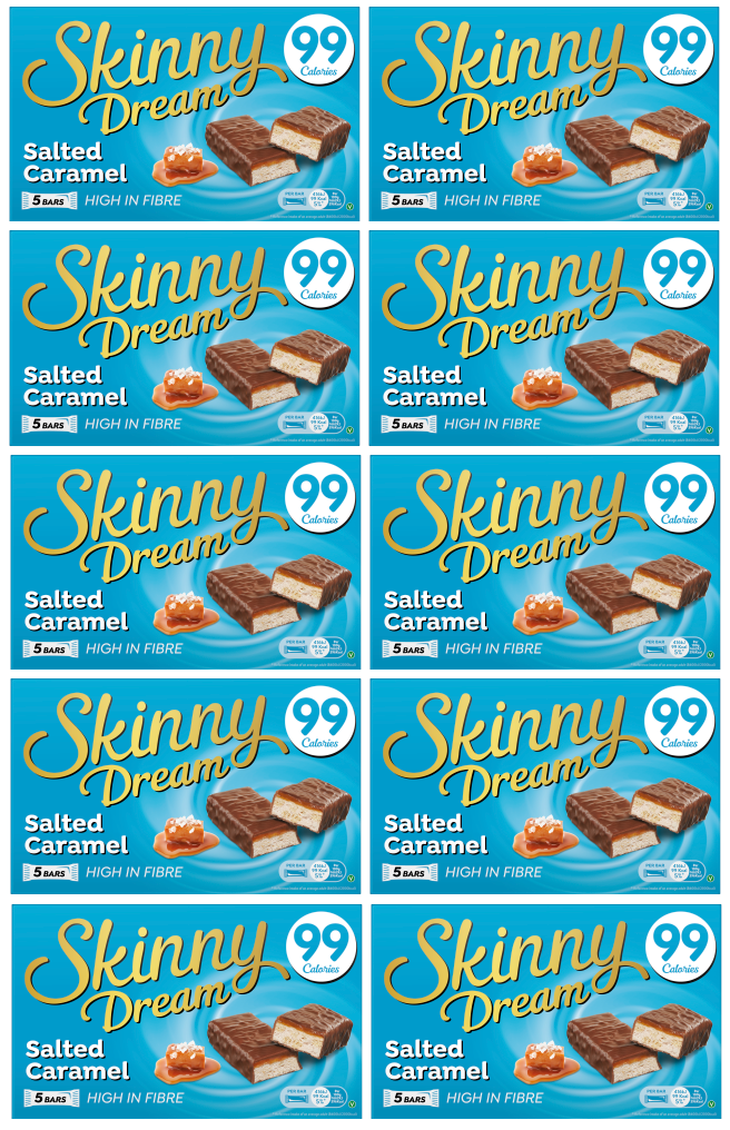 10 X Skinny Dream Salted Caramel 5X25G