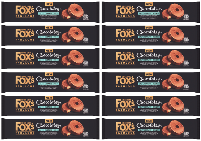 12 x Foxs Chocolatey Salt Caramel - 130Gm