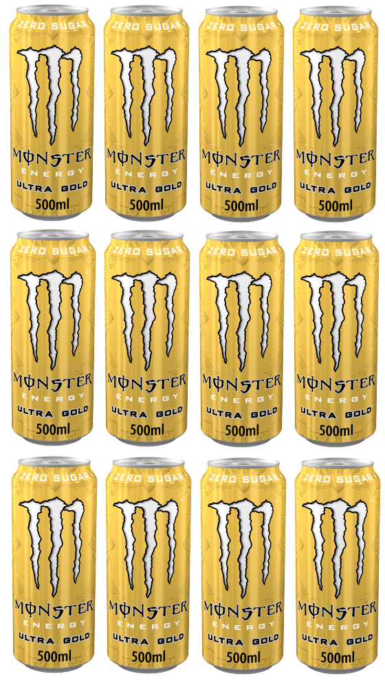 12 X Monster Energy Ultra Gold 500ML