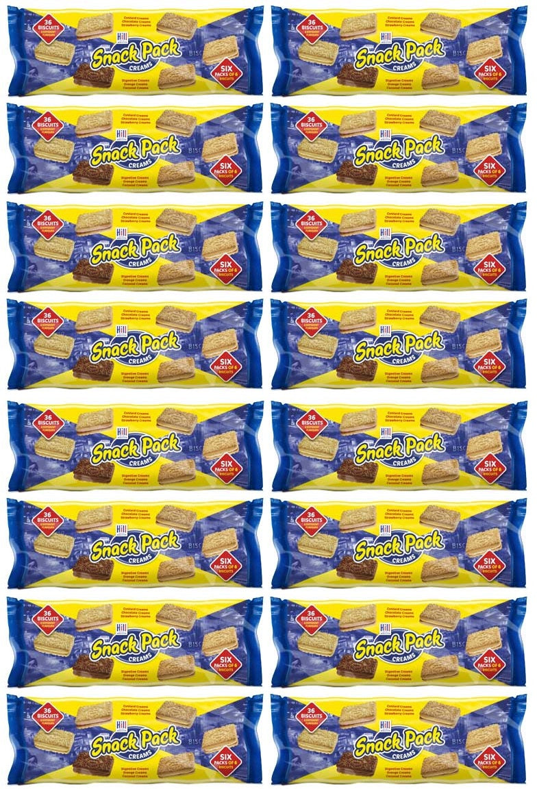 16 x Hills Snack Pack Biscuit Creams 450Gm