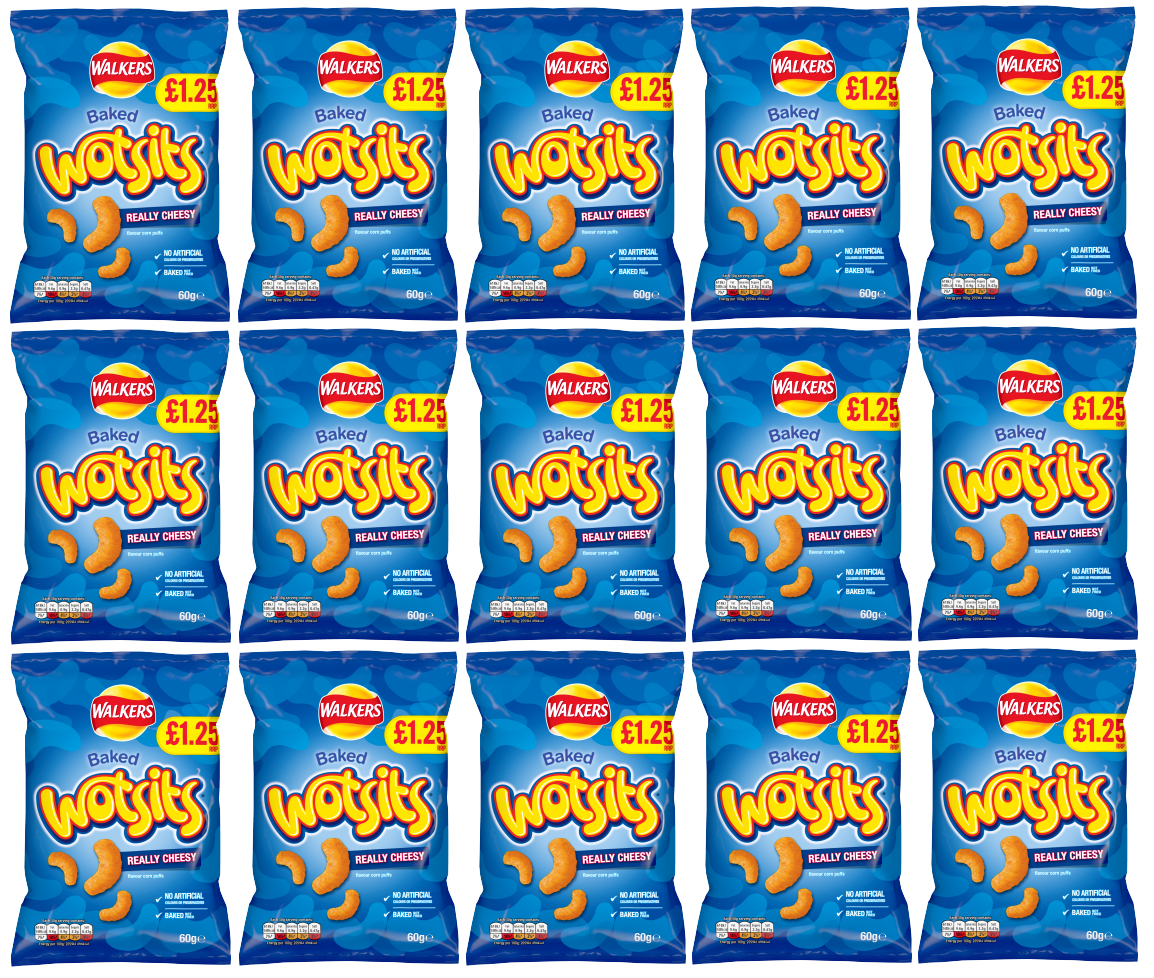 15 x Walkers Wotsits Cheese - 60Gm