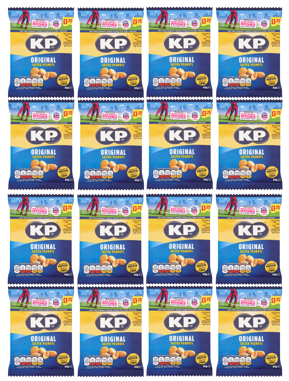 16 x Kp Original Salted Peanuts - 65GM