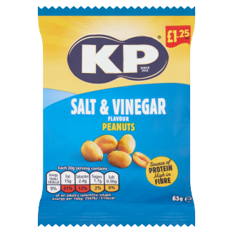 16 x Kp Salt & Vinegar Peanuts - 65GM