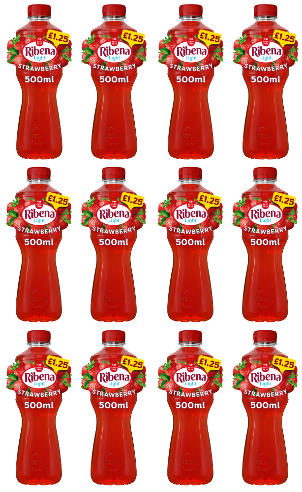 12 x Ribena Light Strawberry - 500Ml