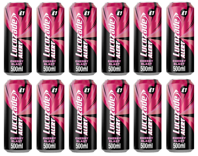 12 x Lucozade Alert Cherry Blast - 500Ml