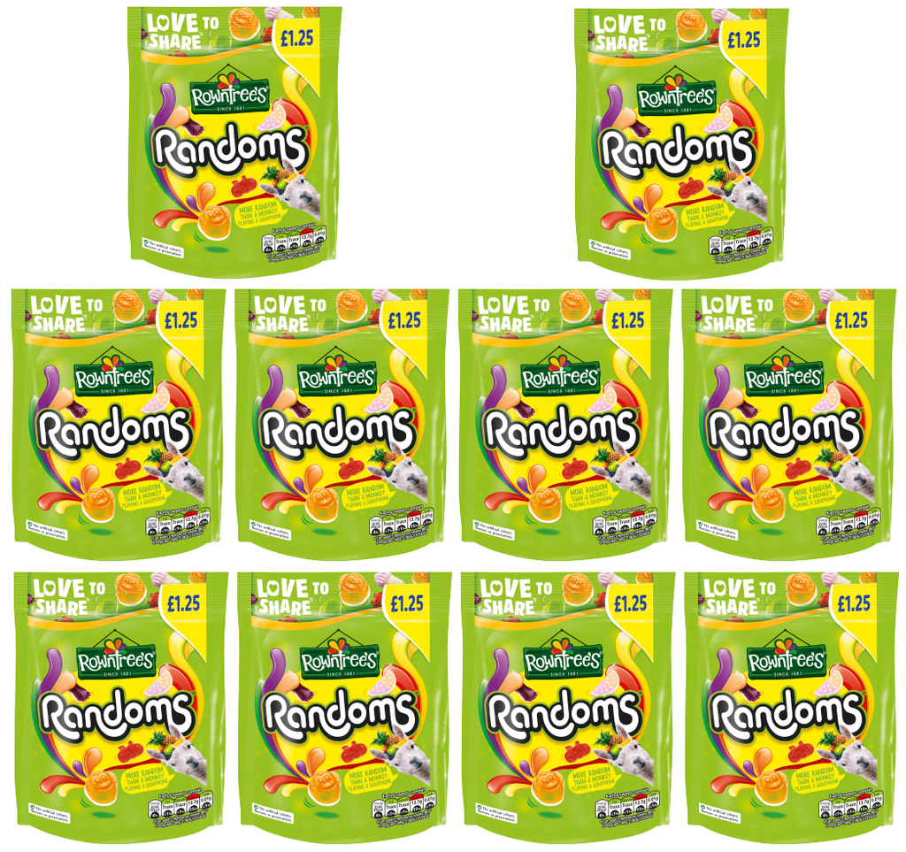 10 x Rowntrees Randoms Pouch - 120Gm
