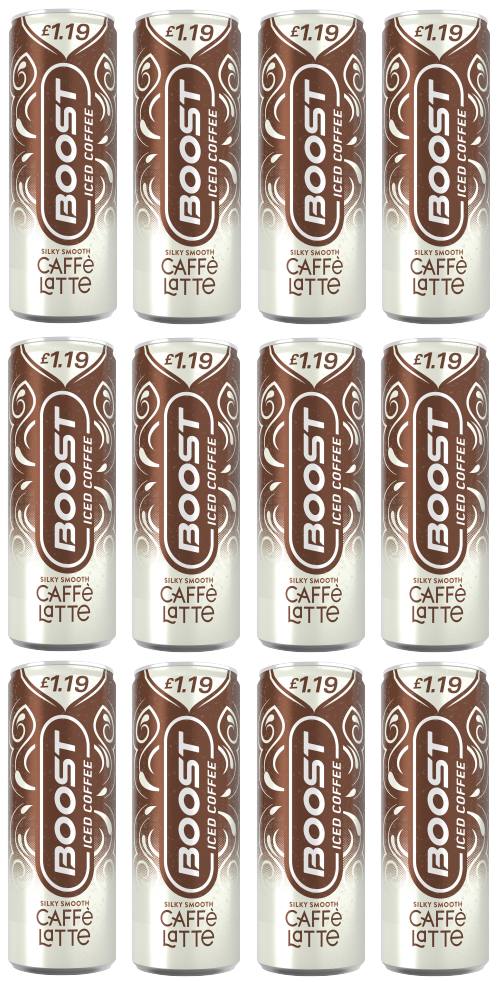 12 x Boost Iced Coffee Caffe Latte  - 250Ml