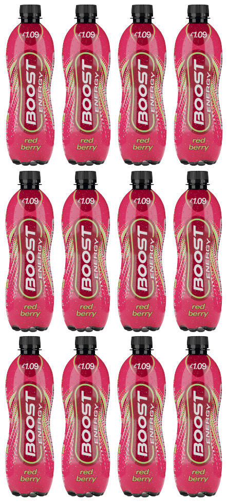 12 x Boost Energy Red Berry  - 500Ml