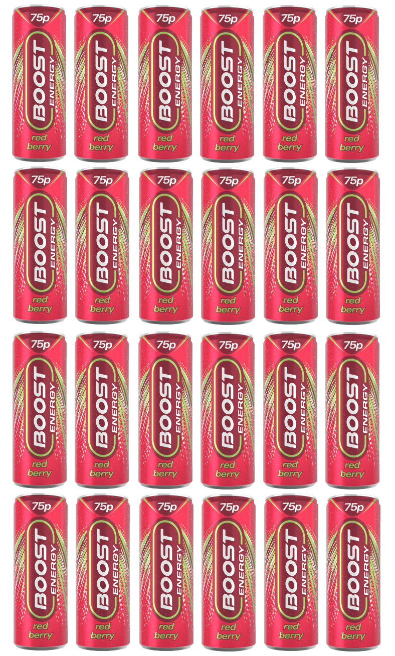 24 x Boost Energy Red Berry Can  - 250Ml