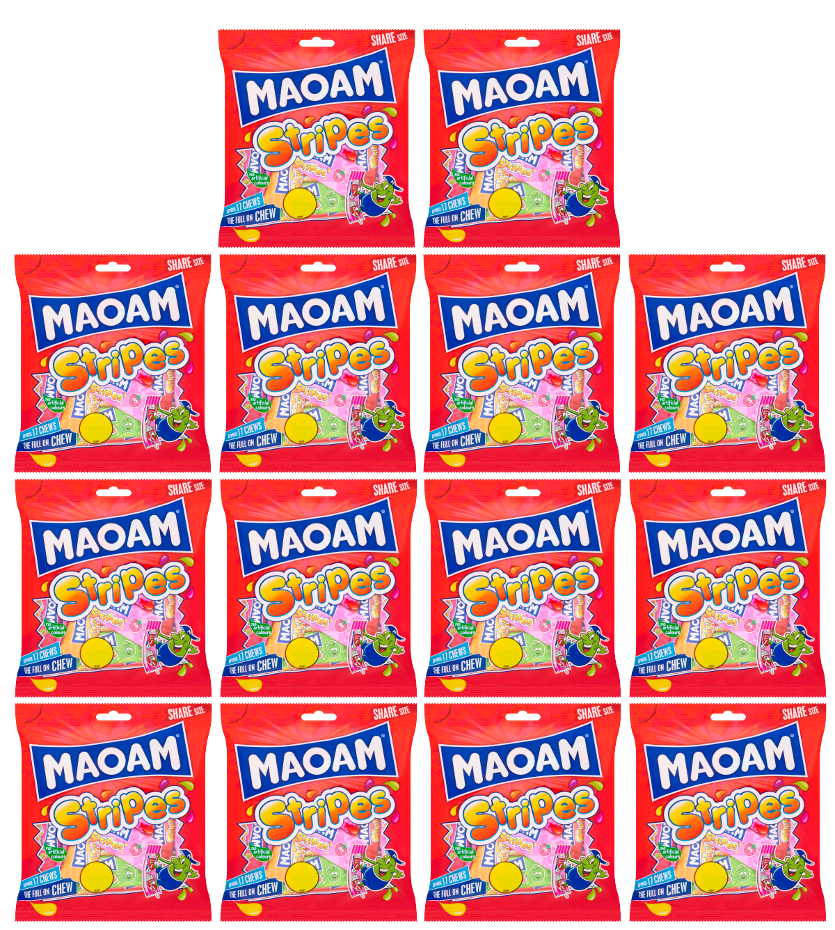 14 x Haribo Maoam Stripes - 140Gm