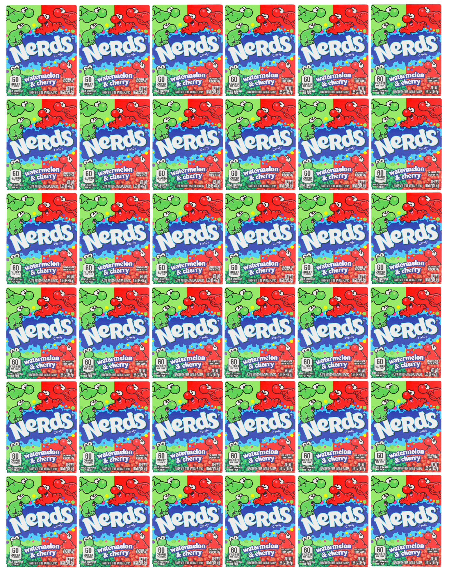 36 x Nerd Watermelon And Cherry Impulse Pack - 46.7G