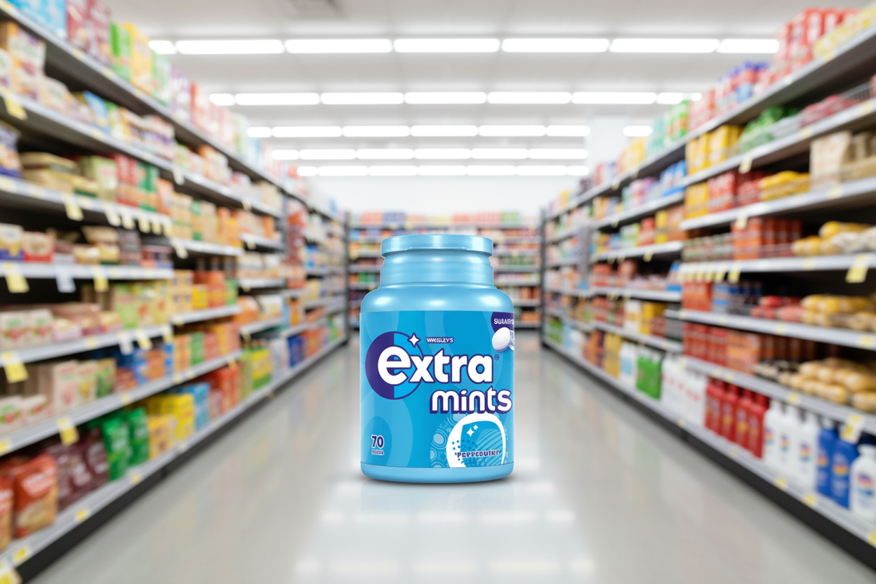 6 X Extra Mints Peppermint Bottle 70 Pc