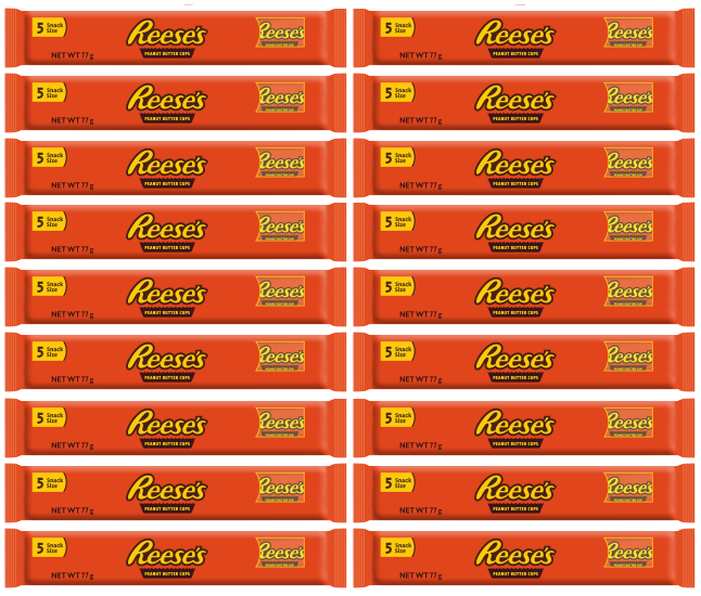 18 X Reese's Peanut Butter Cup 5pk  77G