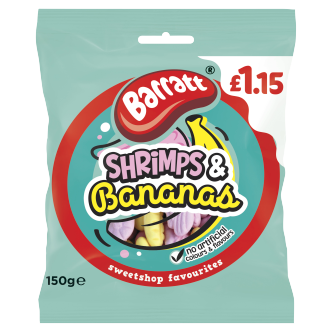 12 X Barratt Shrimp And Bananas 150G