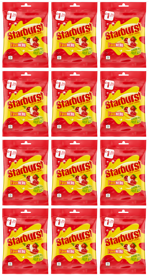 12 X Starburst Fave Reds 127G