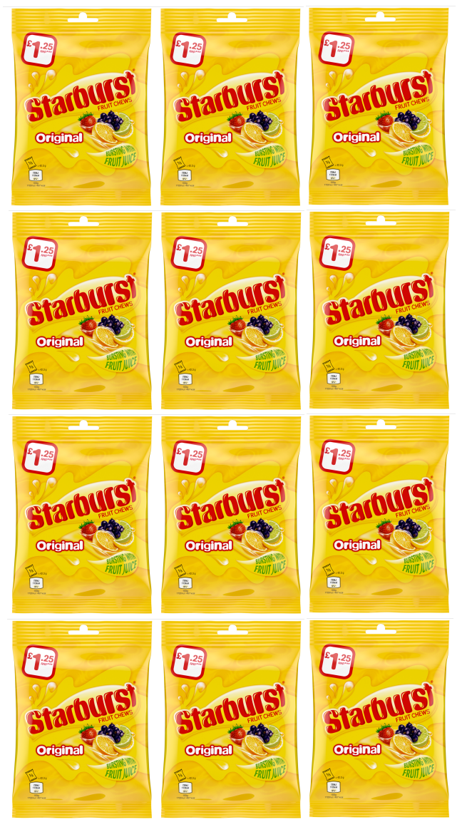 12 X Starburst Original Fruits 127G