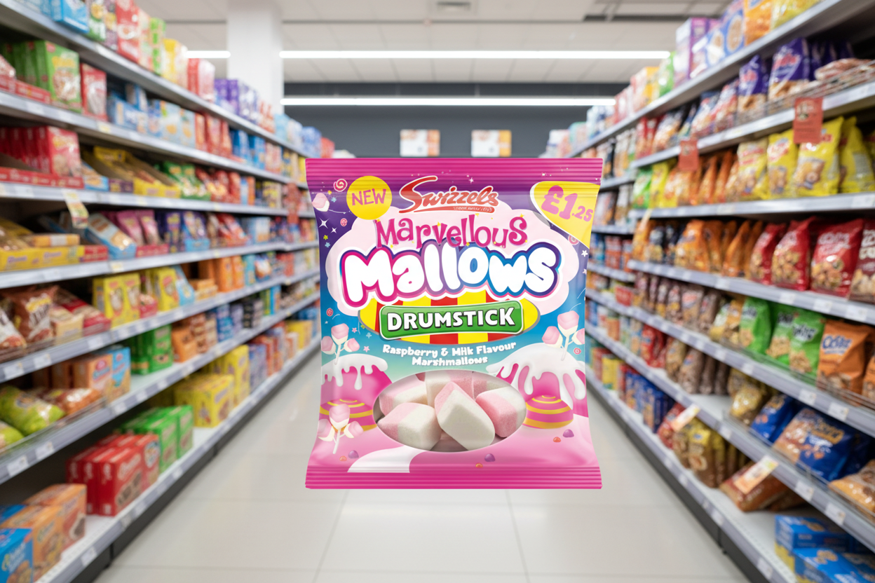 12 X Swizzels Marvellous Mallows Drumstick 100GM