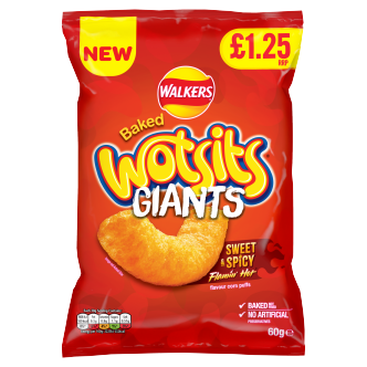 15 x Wotsits Giants Flaming Hot £1.25 - 60GM