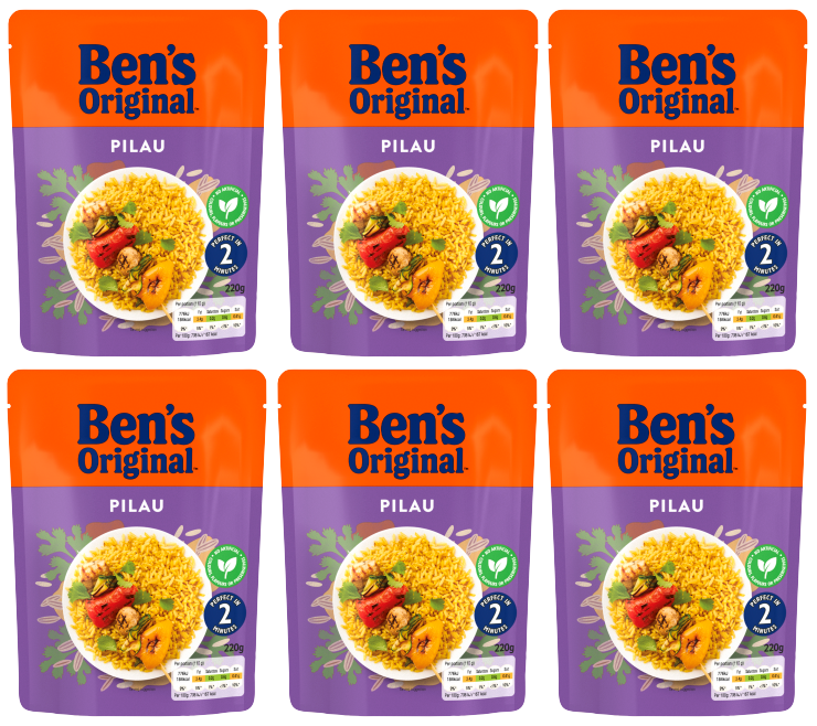 6 X Ben's Original Pilau Rice 220g