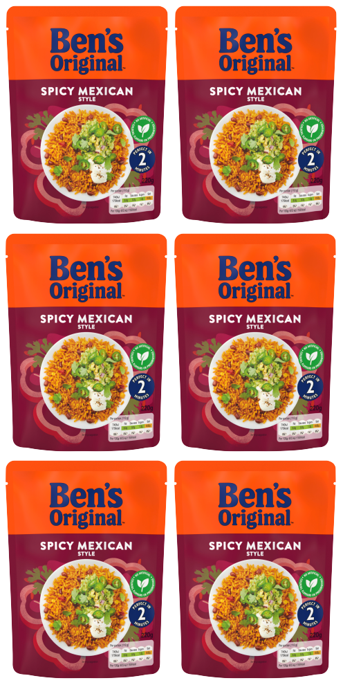 6 X Ben's Original Spicy Mexican 220g