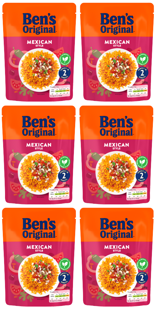 6 X Ben's Original Mexican Style Rice 220g