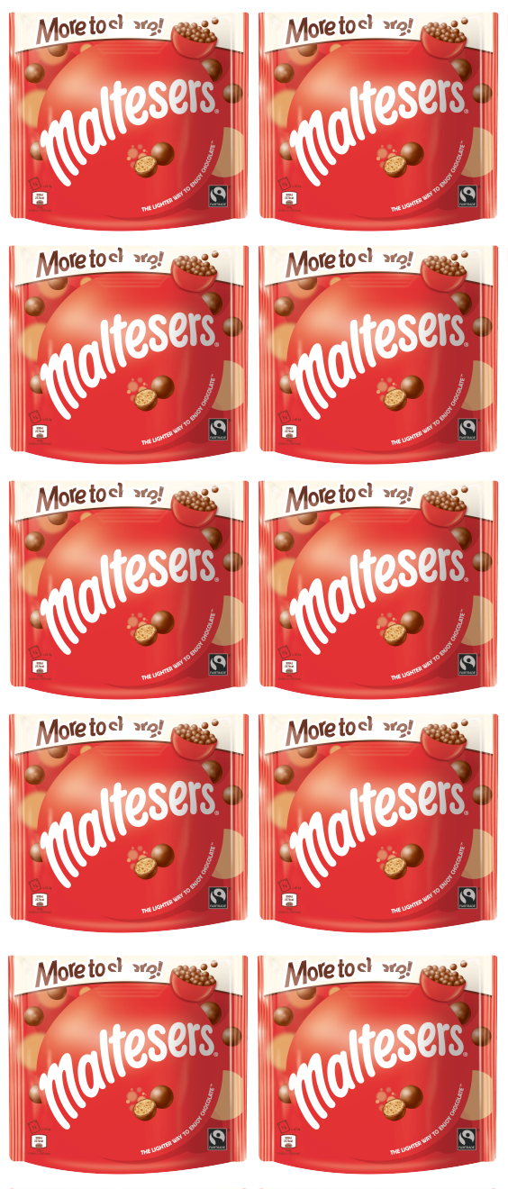 10 X Maltesers Milk Chocolate Sharing Pouch Bag 175GM