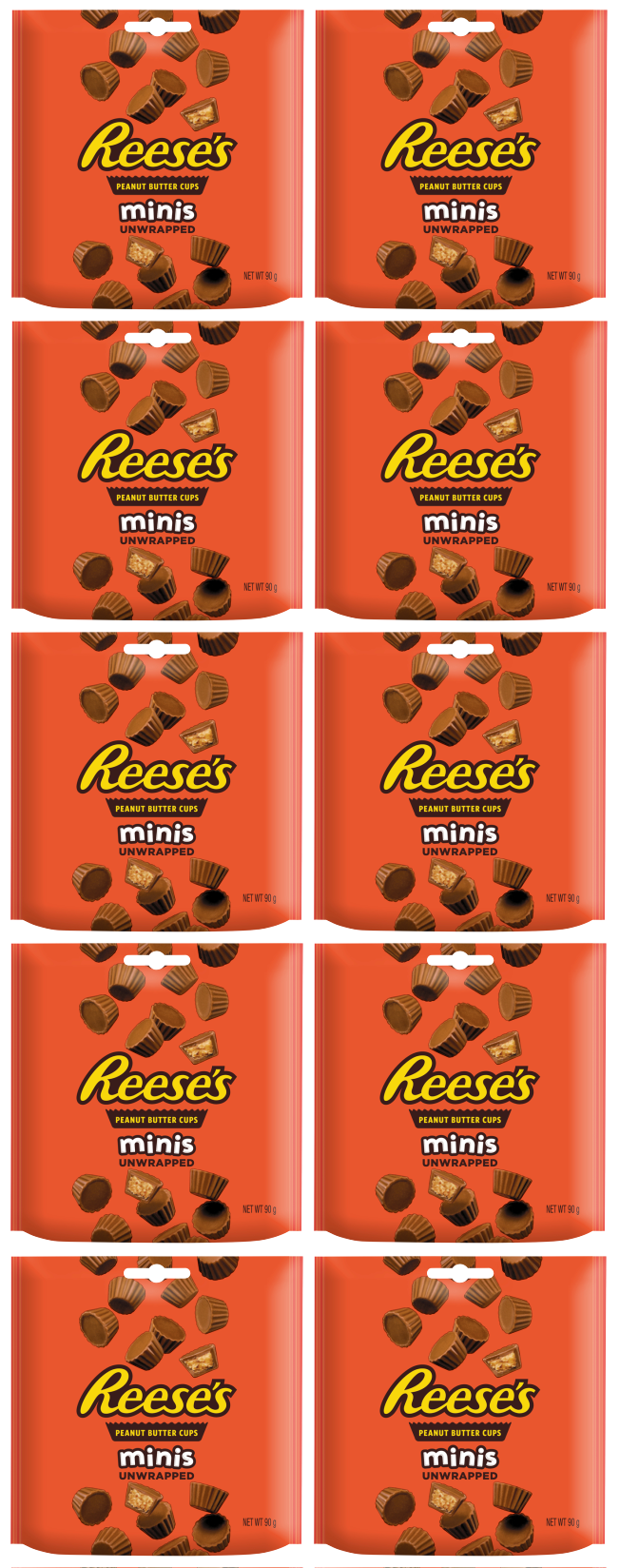 10 X Reese's Mini Cups Pouch 90G