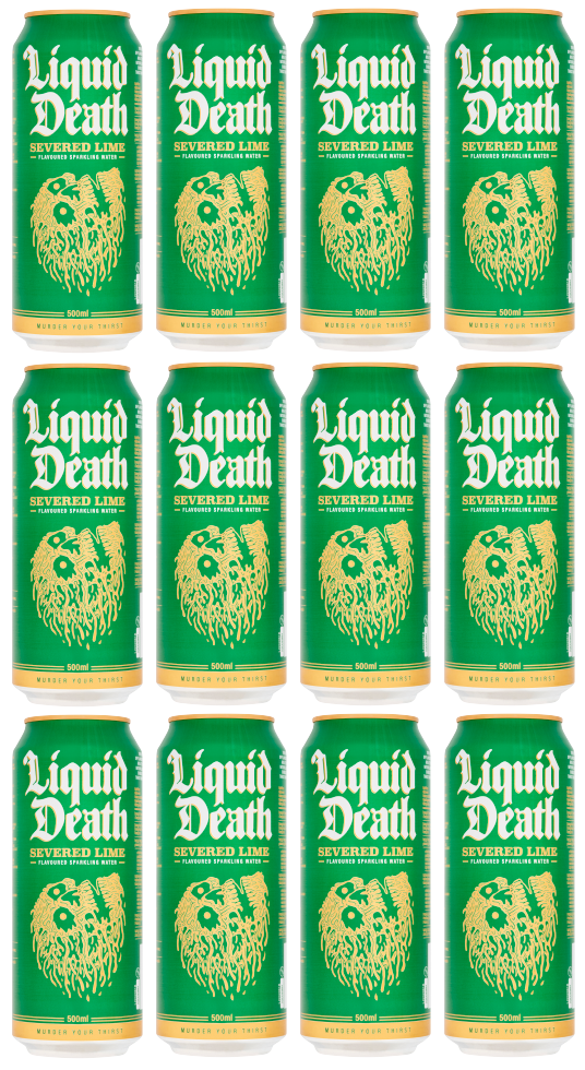 12 X Liquid Death Severed Lime Sparkling Water 500ML
