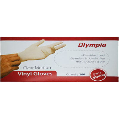 1000 x Clear Vinyl Gloves Large Powder Free - 100 PACK