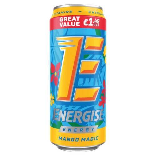 12 x Energise Energy Mango Magic 500Ml