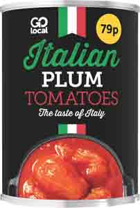 12 X Go Local Plum Tomatoes - 400G