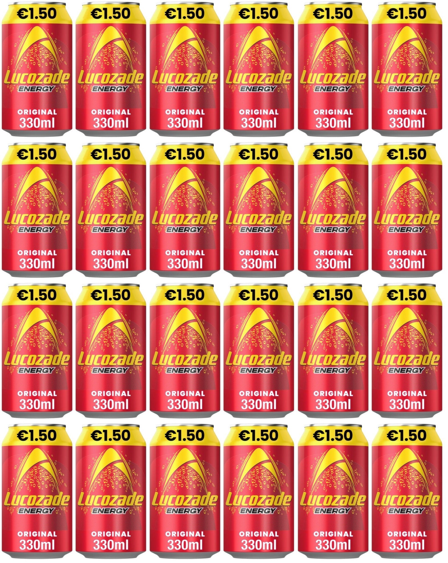 24 x Lucozade Energy Drink Original 330Ml