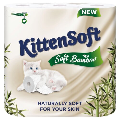 5 x Kittensoft Soft Bamboo 9 Toilet Rolls