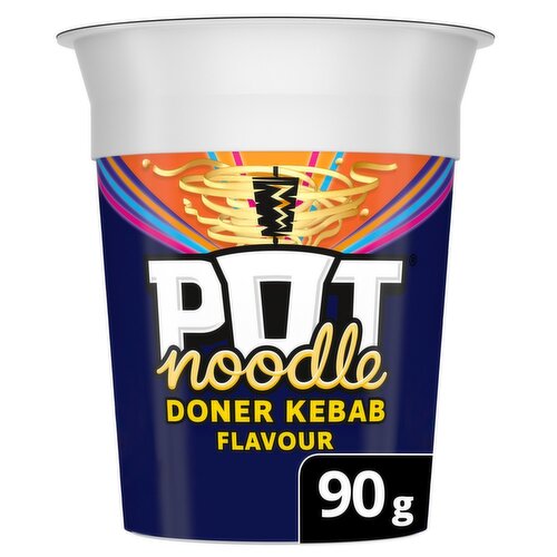 12 x Pot Noodle  Standard Snack Pot Doner Kebab 90 G